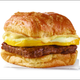 sausage egg swiss croissant